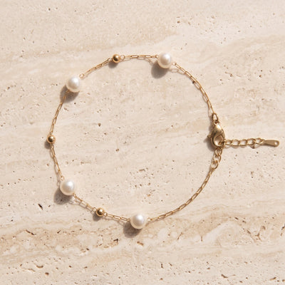 Vivienne – Parelarmband met Witte Parels