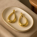 Grote Goudkleurige Statement Oorbellen Vergulde Premium Stainless Steel Allergievrij, Water resistant - Oorbellen Classy