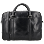 Luxe leren laptoptas 15 inch leer Zwart werktas schoudertas mannen aktetas - Werktas mannen echt leer - Luxe - Zwart