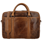Luxe leren laptoptas 15 inch leer Bruin werktas schoudertas mannen aktetas - Werktas mannen echt leer - Luxe - Cognac