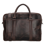 Luxe leren laptoptas 15 inch leer Bruin werktas schoudertas mannen aktetas - Werktas mannen echt leer