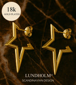 Luxe Oorbellen Dames Goudkleurig Ster - Hypoallergeen & Waterproof - Premium Stainless Steel