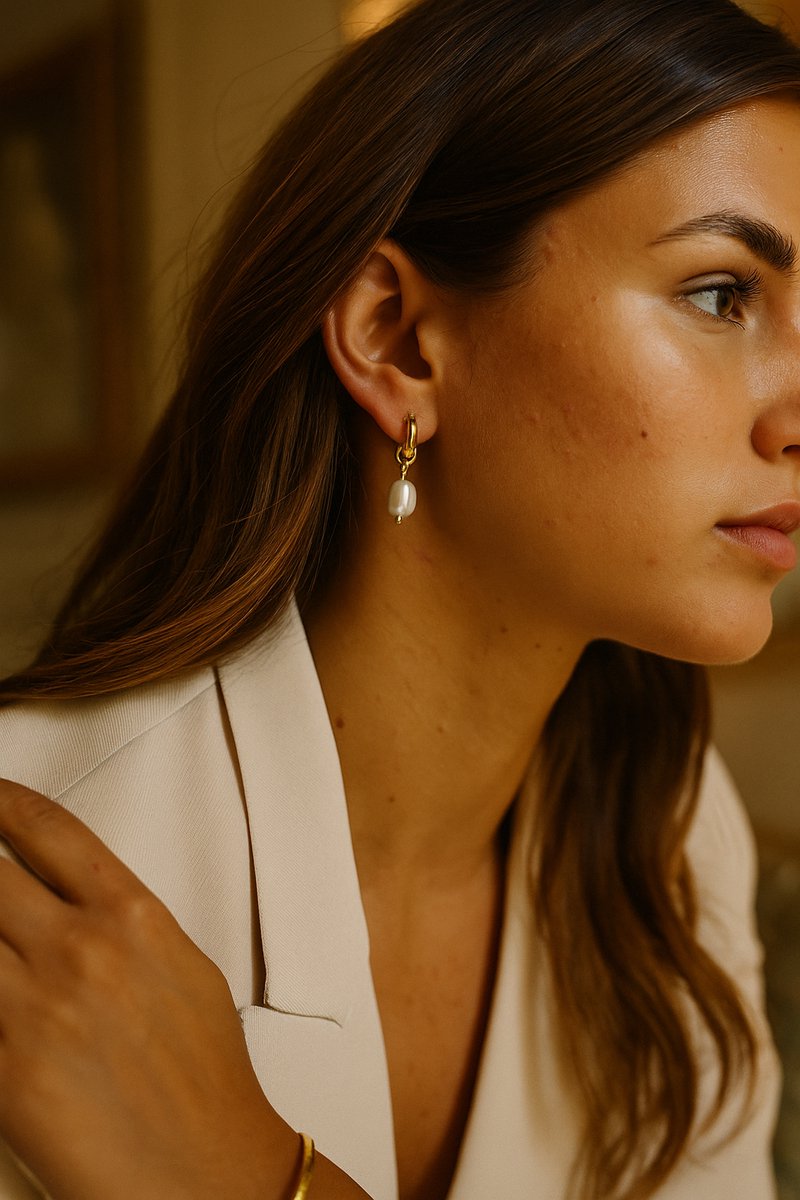 Luxe Oorbellen Dames Goudkleurig met Imitatie Parel - Premium Stainless Steel Waterproof