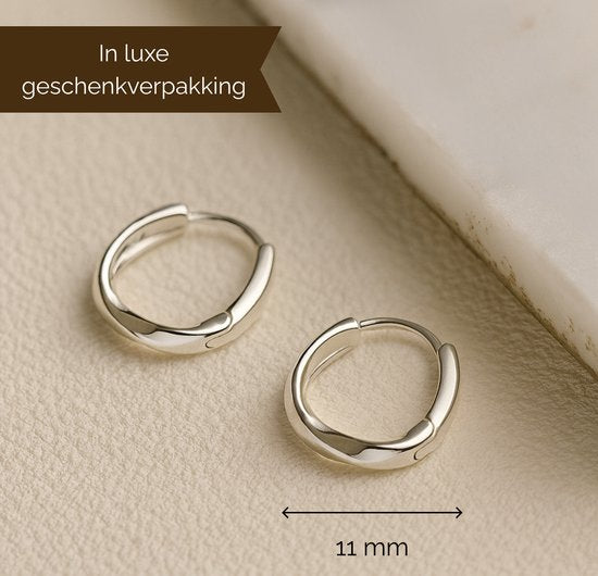 925 Zilveren Dames Twisted Wave Hoops - Oorbellen Dames Geometrisch