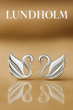 Luxe Kleine Oorknopjes Dames Zwaan – 925 Sterling Zilver – Elegante Zwaan Oorbellen