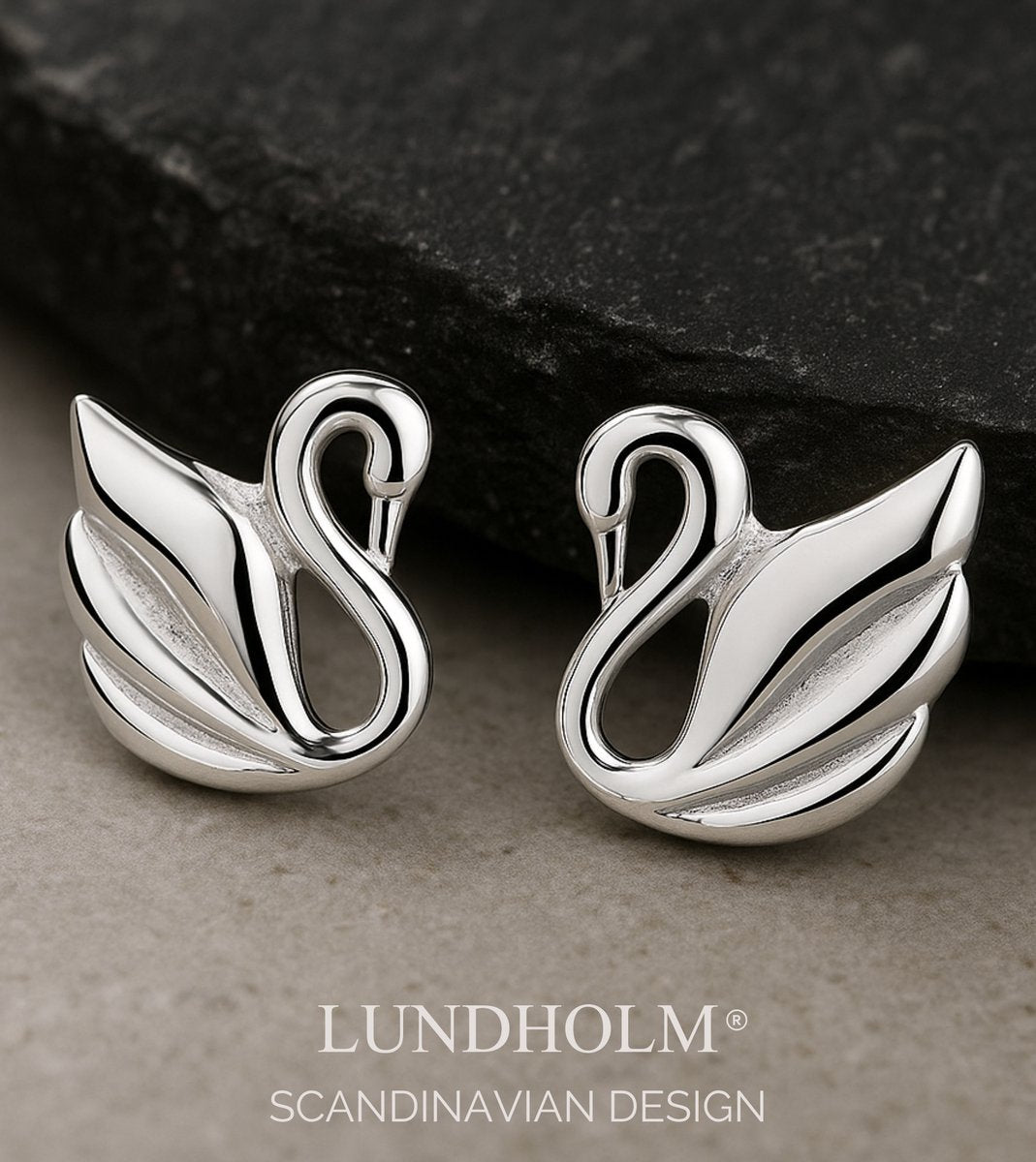Luxe Kleine Oorknopjes Dames Zwaan – 925 Sterling Zilver – Elegante Zwaan Oorbellen