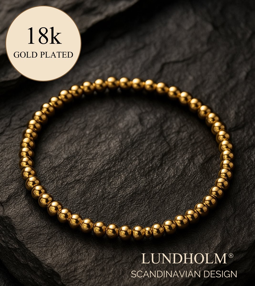 Luxe Kralen Armband Dames Goudkleurig - Elastische Kralenarmband