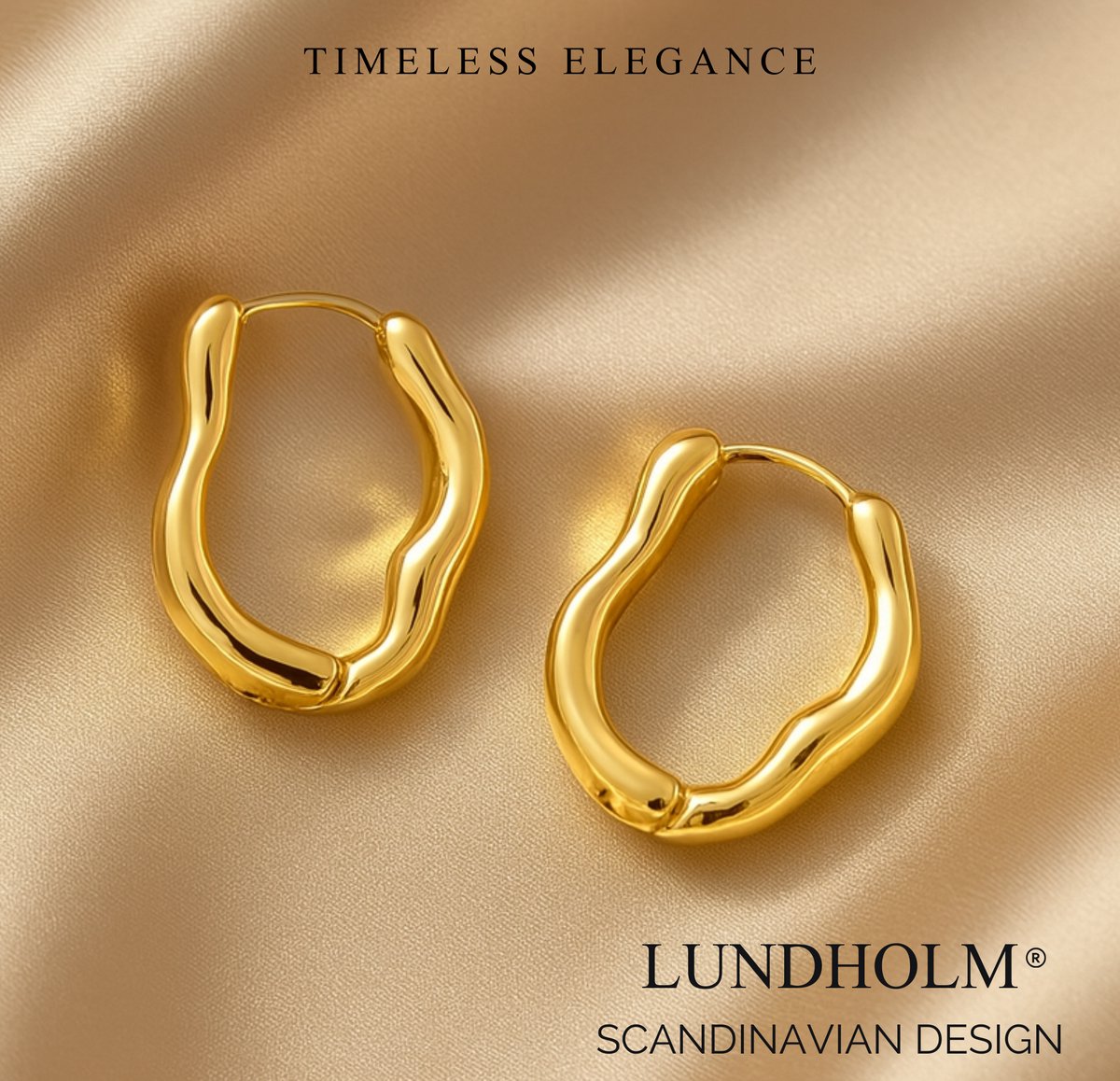 Luxe Oorbellen Goudkleurig - Premium Stainless Steel Oorringen Verguld - Geometrisch