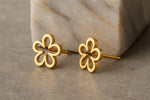Kleine Goudkleurige Bloemen Oorknopjes - Oorbellen Bloem - Waterbestendig & Hypoallergeen