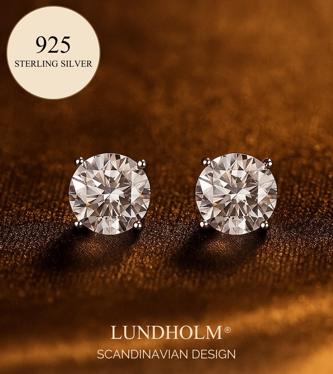 Luxe 925 Sterling Zilver Dames Zirkonia Studs 4 mm
