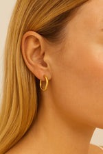 Dames Luxe Gold Plated Hoops 2.5 cm Oorbellen Goudkleurig - Waterproof & Hypoallergeen - Oorringen