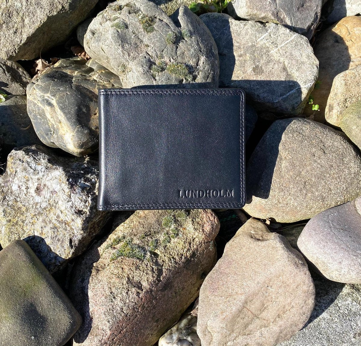 Lundholm RFID Leren heren portemonnee - Luxe Lederen Portefeuille - Cadeau voor Man - Zwart