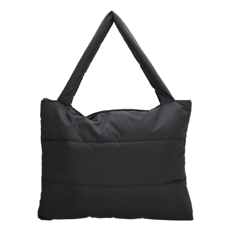 Tas Dames Puffer shopper groot Nylon - Schoudertas dames gewatteerde tas - tassen dames shopper - Zwart - vrouwen cadeautjes - Nykroppa serie