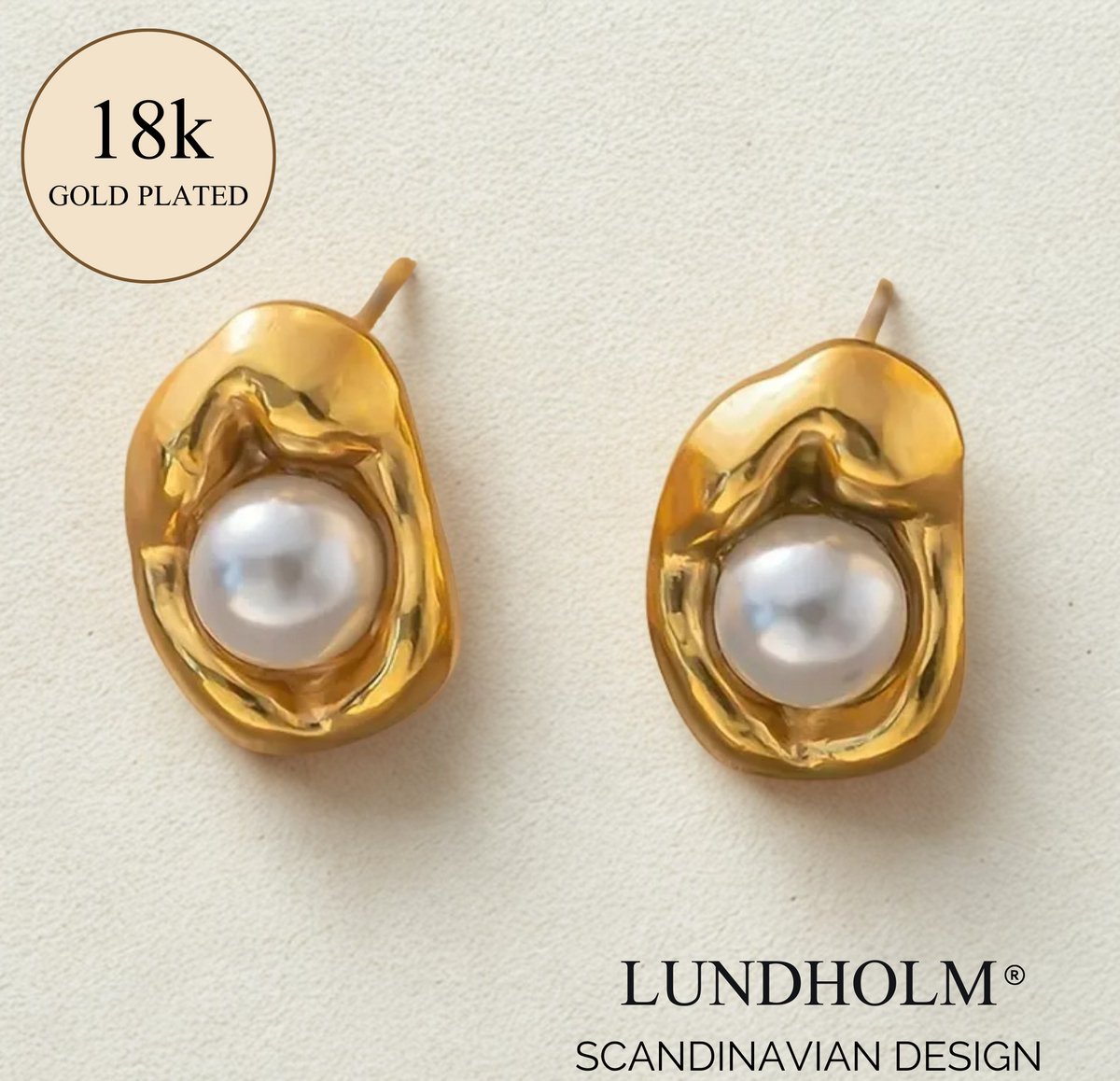 Luxe Oorbellen Dames Parel (imitatie) Goudkleurig - Premium Stainless Steel Verguld