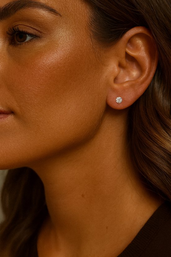 925 Sterling Zilveren Dames Zirkonia Oorknopjes Studs