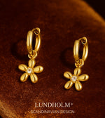 Lundholm Jade – Bloem Oorbellen Dames – Goudkleurig