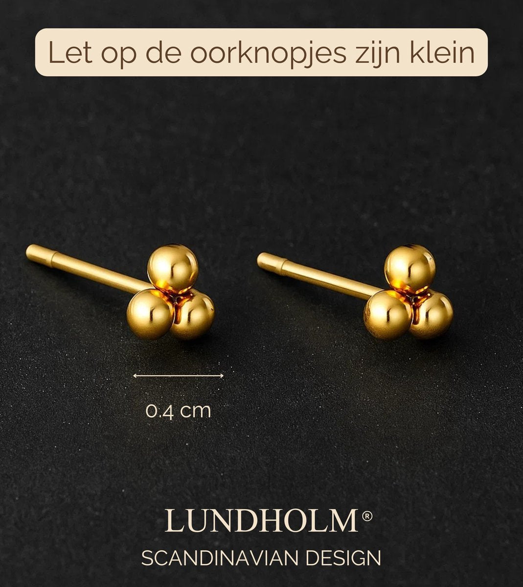 Lundholm Senna – Kleine Bolletjes Oorknopjes Dames