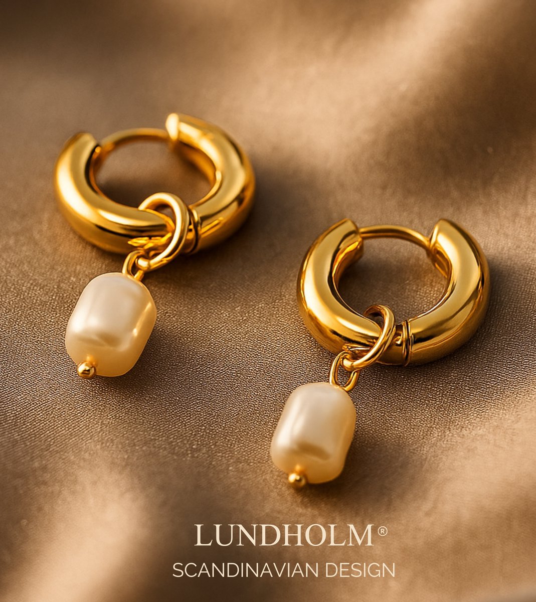 Lundholm Claire – Oorbellen met Parel-look Dames – Goudkleurig