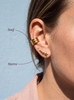 Lundholm Sterre – Ear Climber Oorbellen met Sterretjes – Zilverkleurig