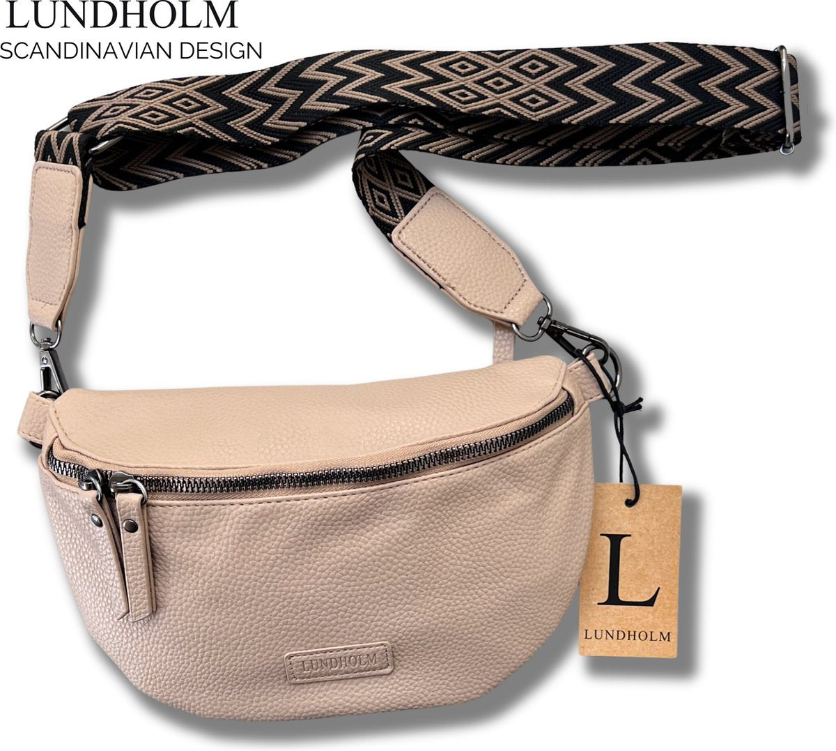 Lundholm Alta heuptas taupe dames — detail brede tassenriem