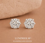 Lundholm Nikki zirkonia studs 5mm zilver — sprankelende oorknopjes damessieraad