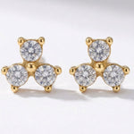Lundholm Ziza zirkonia oorknopjes goud — stainless steel kleine luxe studs damessieraad