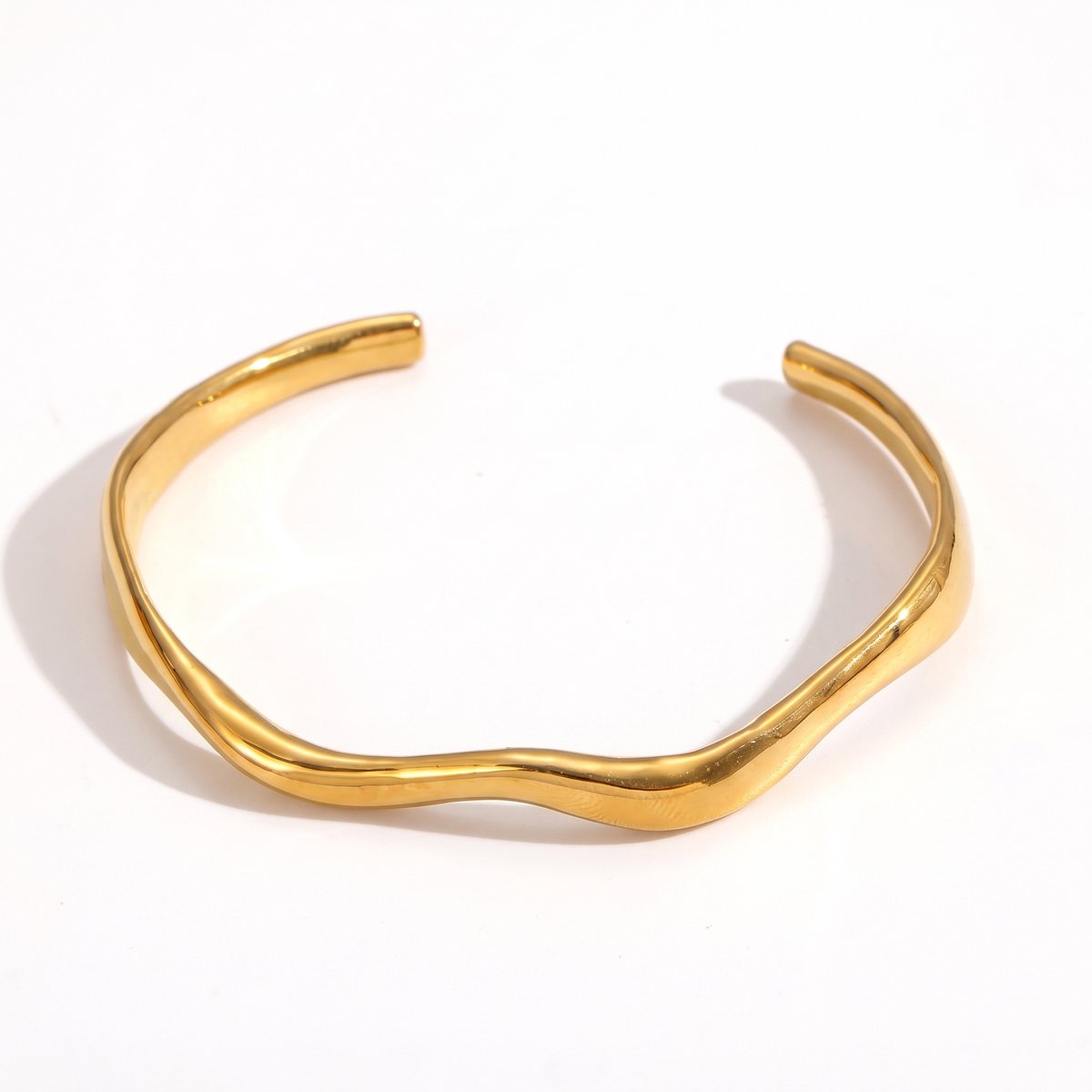 Lundholm Amira bangle dames goudkleurig stainless steel gold PVD armband