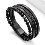Lundholm Björn Heren Armband Zwart Wit