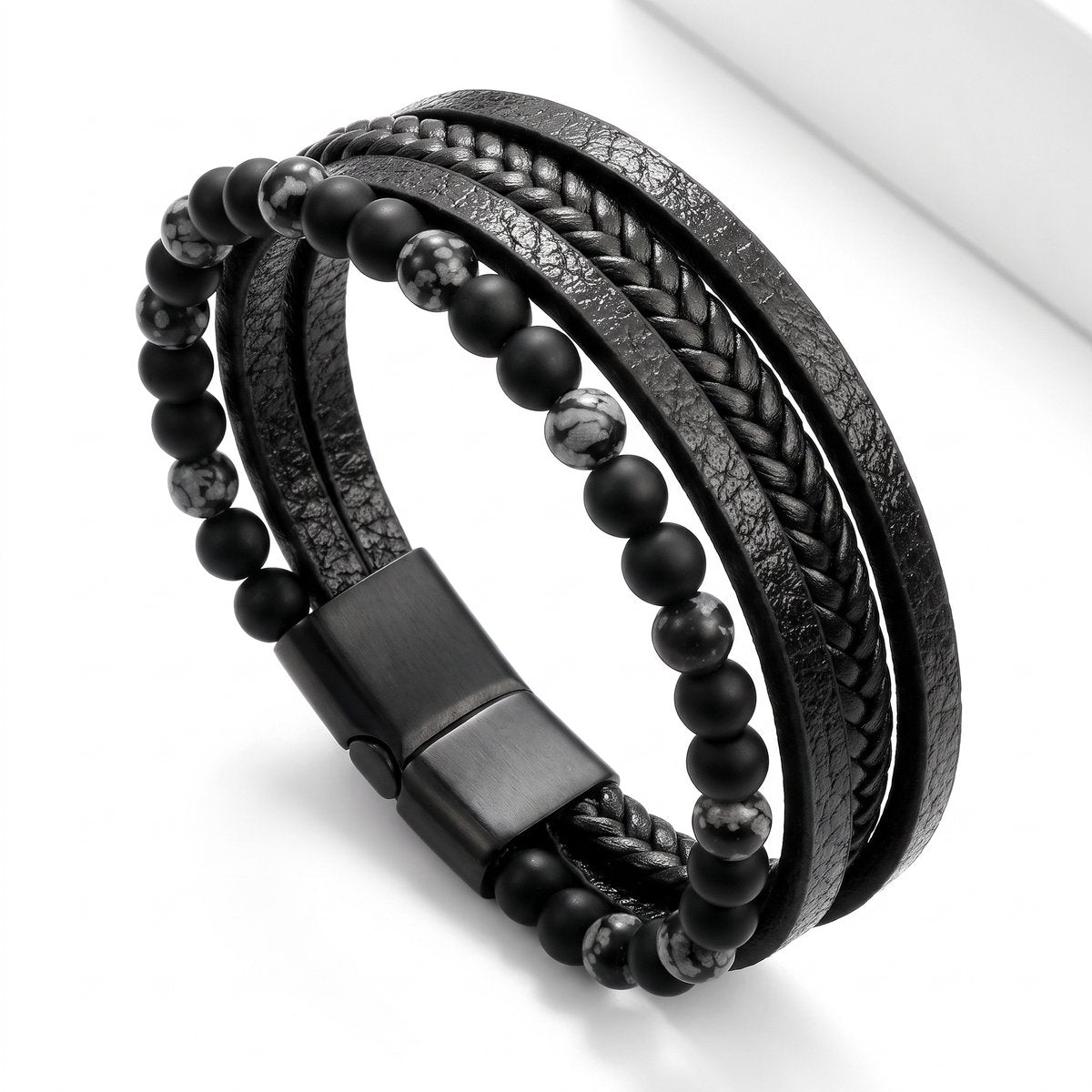 Lundholm Björn Heren Armband Zwart Wit