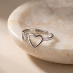 Lundholm Amora ring zilver premium stainless steel dames sieraad