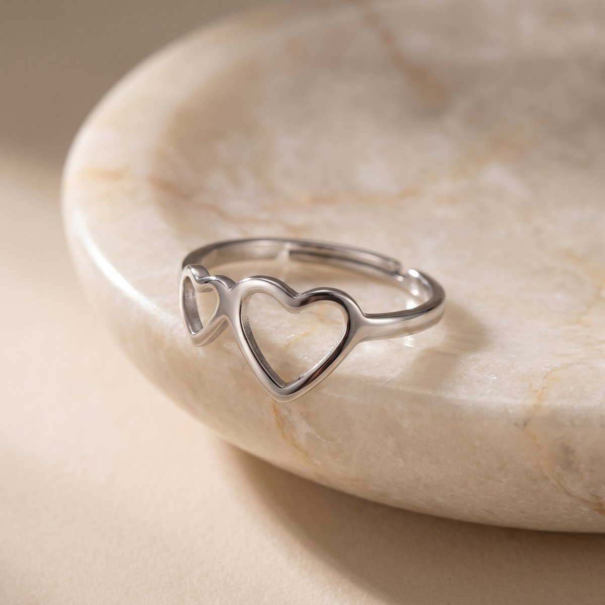 Lundholm Amora ring zilver premium stainless steel dames sieraad