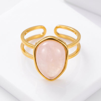 Rosan – Verstelbare Statement Ring met Natuursteen