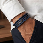 Lundholm Björn armband heren blauw magnetische sluiting Scandinavisch design
