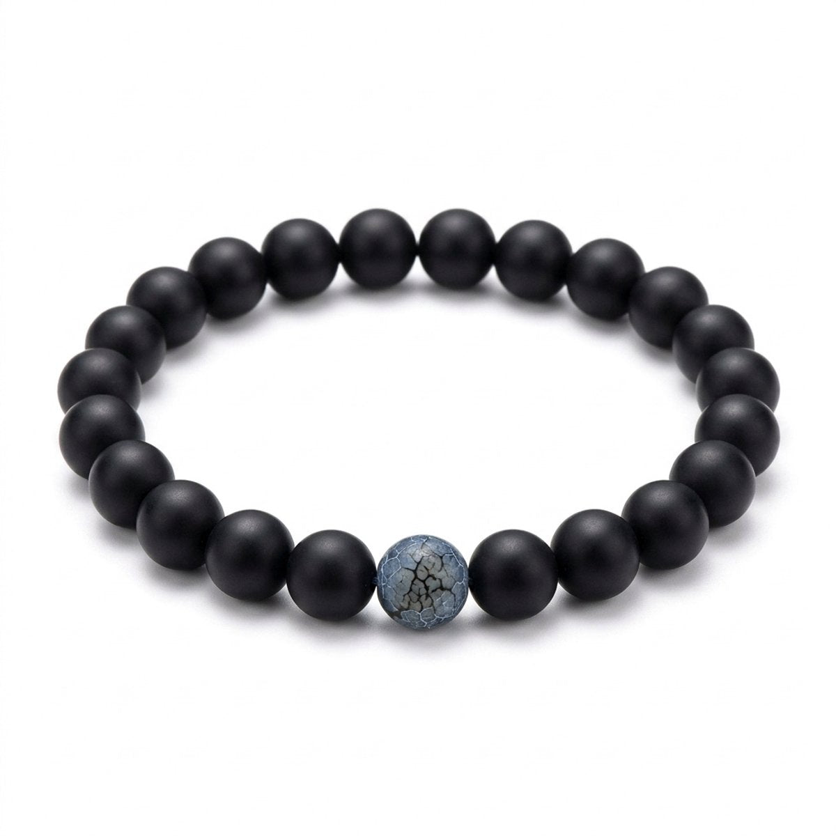 Lundholm Odin Heren Armband Zwart Mat