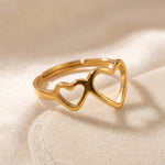 Lundholm Amora ring goud pvd plated premium stainless steel dames