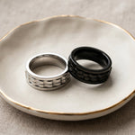 Lundholm Sten Heren Ring Zilverkleurig zijkant