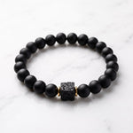 Lundholm Olav Heren Armband Obsidiaan Lavasteen
