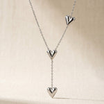 Lundholm Elora hartjes ketting zilver 42 cm verlengstuk minimalistisch dames Scandinavisch design
