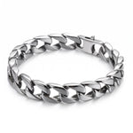 Lundholm Axel Cuban Link Armband Zilverkleurig