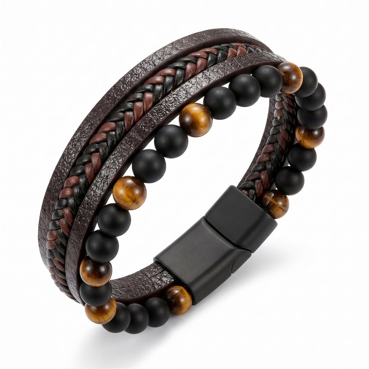 Lundholm Björn Armband Heren Bruin Zwart - vooraanzicht