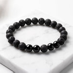 Lundholm Eldar Heren Armband Lavasteen Accentkralen