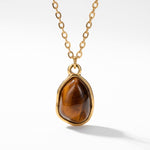 Lundholm Rosan – Ketting met Tijgeroog Hanger – Goudkleurig