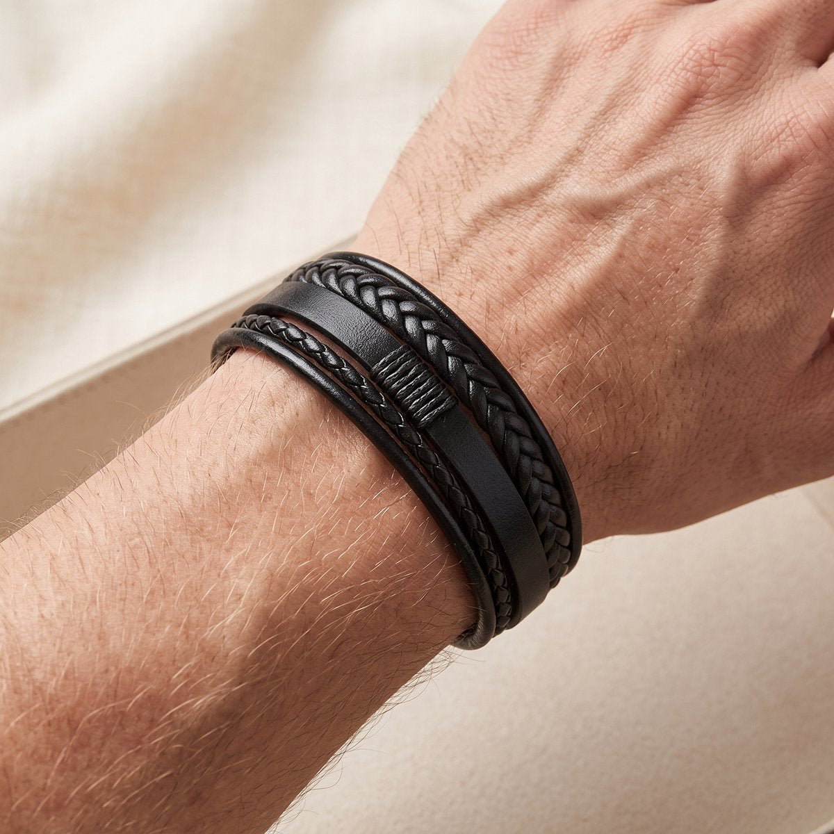 Lundholm Julian Armband Zwart detail