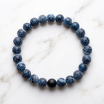 Lundholm Cole Heren Armband Kralen Blauw
