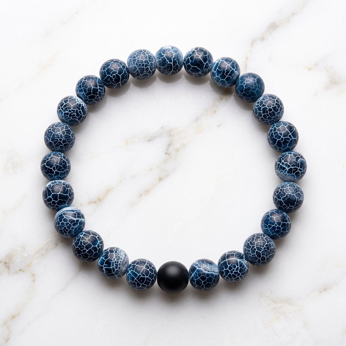 Lundholm Cole Heren Armband Kralen Blauw