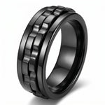 Lundholm Sten Heren Ring Zwart detail