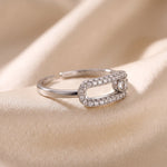 Lundholm Nella fidget ring met zirkonia zilverkleurig 6