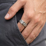 Lundholm Sten Heren Ring Zilverkleurig detail