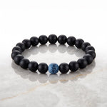 Lundholm Levi Heren Armband Kralen Zwart Blauw