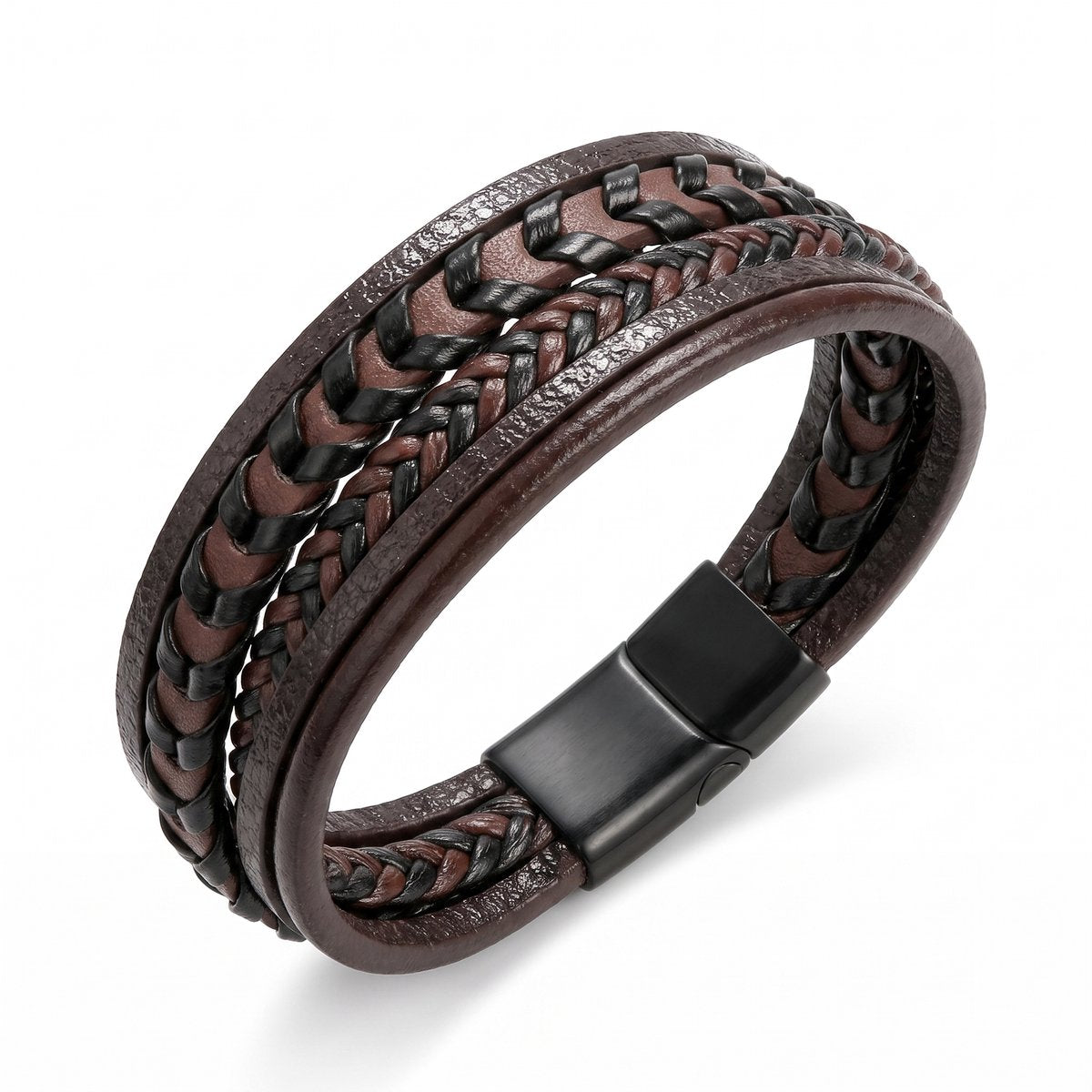 Lundholm Joris Heren Armband Bruin Zwart